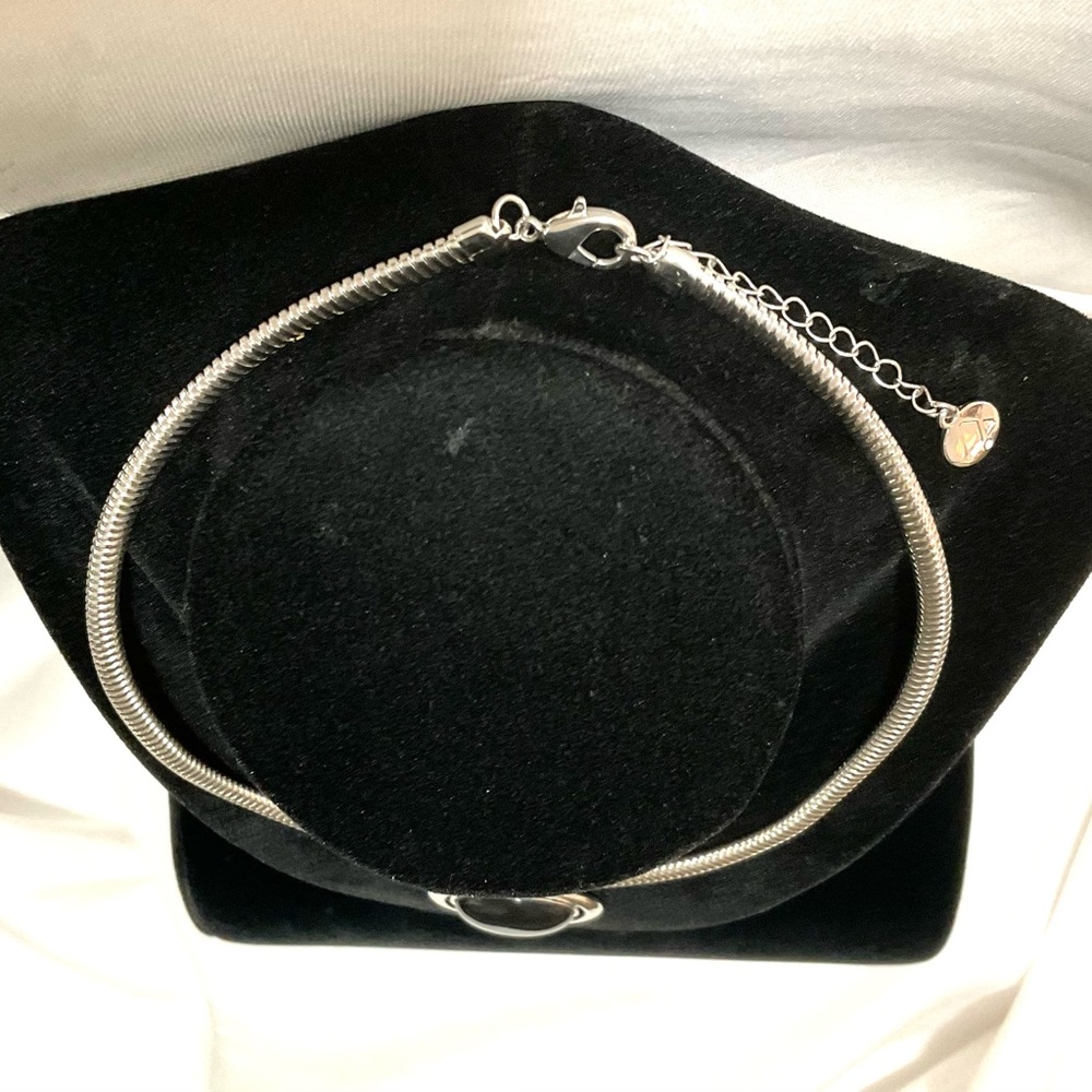 Liz Claiborne Silver tone Flat Rope Chain with Pendant Necklace - Picture 3 of 7